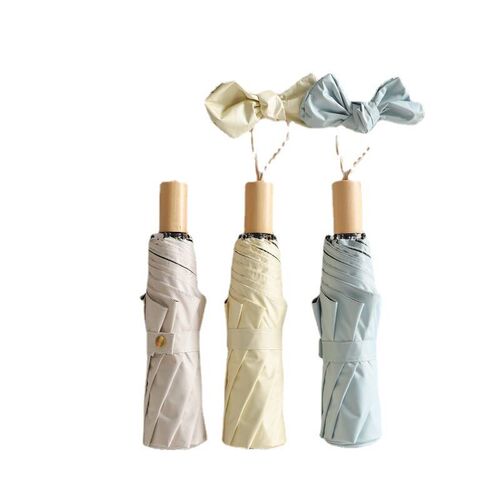 French Retro Umbrella Folding Sunny d Rainy Dual-purpose Sun