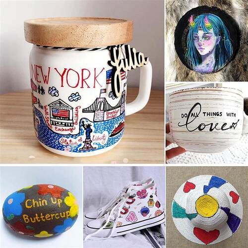 12/24 Colors High Temperature Oven Baked Ceramic Marker Pen
