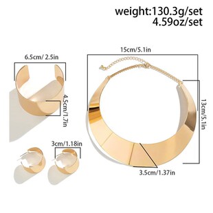 Exaggerated Wide Smooth Surface Metal