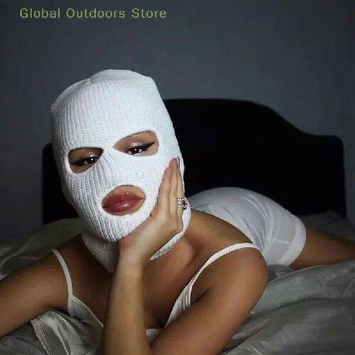 1pc New Fashion 3-Hole Knitted Full Face Cover Ski Mask,