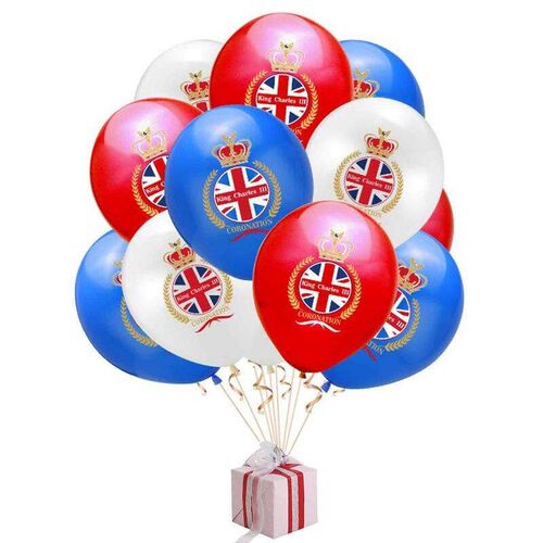 King Charles III Coronation Balloon 30pcs Union Jack Coronat