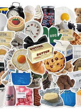 10/30/50pcs Ins Style Cute ers Cartoon Milk Food Decals DIY