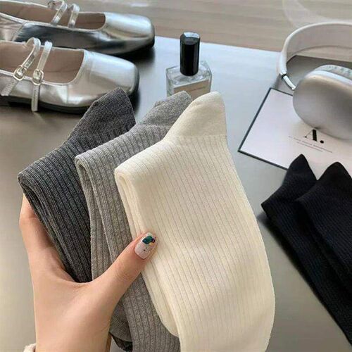 4/8 Pairs Women Mid to Small Leg Socks Knee High Socks Fashi