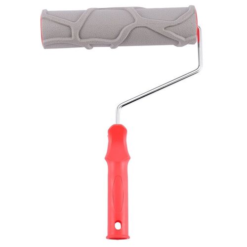 Stone Texture Rubber Embossed Paint Roller Brush Hand Tool I