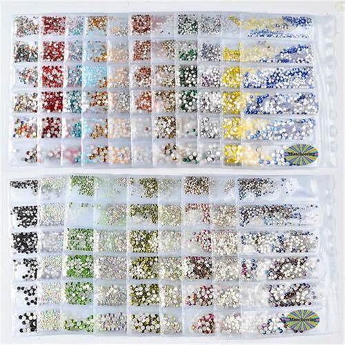 Nail Art Rhinestones Glitter Diamonds stal Gems 3D Tips