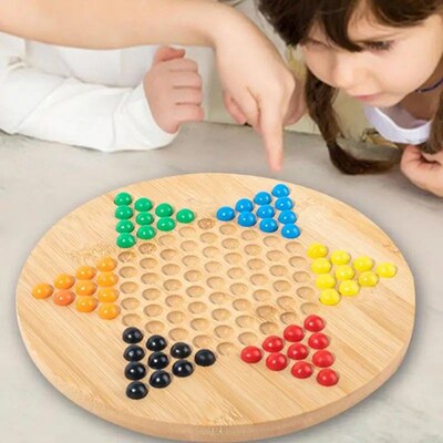 Chinese Checkers Board Game Chinese Wood Board Hexagonal Che