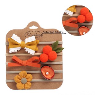 5Pcs Newborn Hair Bands Headbands Elastic Girl Baby Set Bows