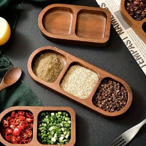 Solid Wood Rectangular Tray Seasoning Tray Breakfast Food