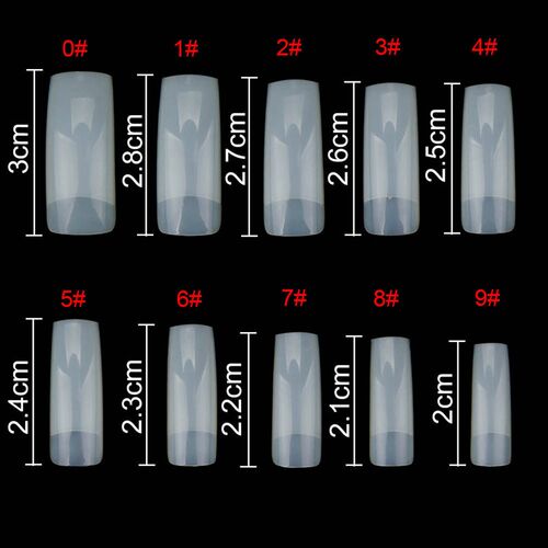 Nail Capsule 500 pcs/Box Natural French Manicure False Nails