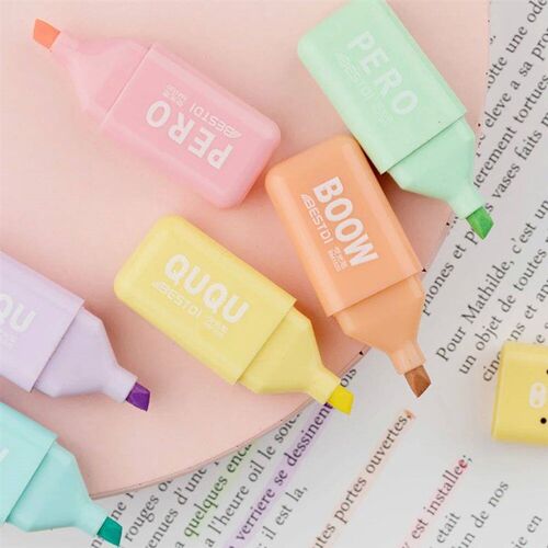 4/5/6ps Stationery Pastel Highlighters Eye Protetion Shool O
