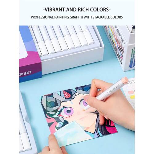 Languo 36/54/72 Colors Acrylic Markers Pen Set,DIY Hand Draw