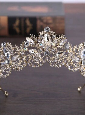 New Fashion Baroque Luxury Crystal AB Bridal Crown Tiara Lig