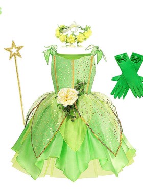 Tinker Bell Fairy Tiana Costume For Girl 2024 Photo Shoot Ch