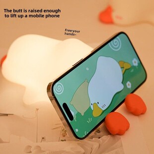 Lying Goose Lamp  躺平鹅伴眠灯 拍打感应 亮度调节 手机支架