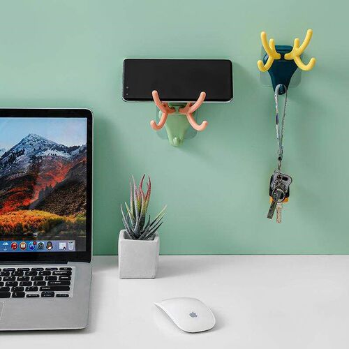 Creative and cute deer antler plug hooks, Nordic style wall-