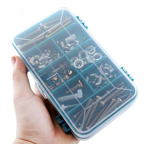 13 Grids Tool Boxes Portable Transparent Tools Case Screws S