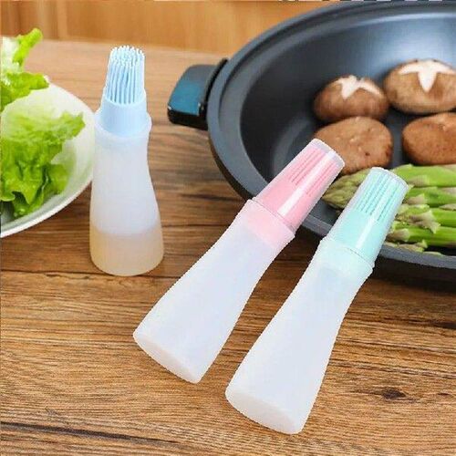 1PC Portable Silicone Oil Bottle with Brush Elbow