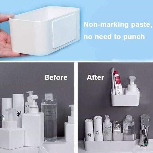 Wall Mounted Cosmetic Storage Box Bathroom Storage Rack Shel