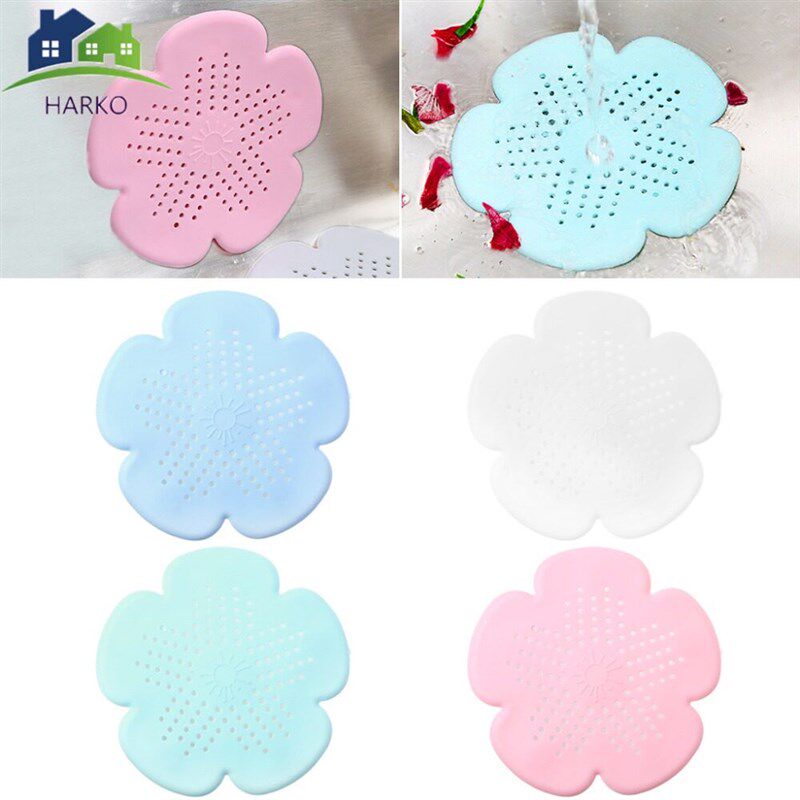 Flower Shape Kitchen Sink Drain Silicone Hair Catcher Bathro