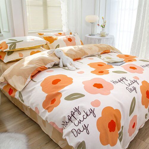 4pc bed sheet sets bedding bedsheet set cover single/doule