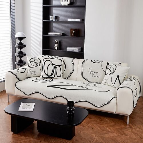 Modern Tulip Sofa Cover for Home Decor, Non-slip Mat, Couch