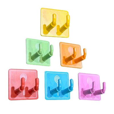 2Pcs Badminton Racket Hooks Wall Mounted Racket Rack Metal