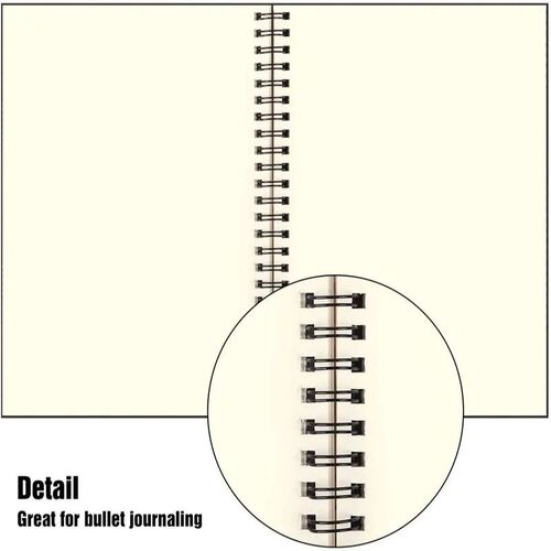 Retro Kraft Paper Simple Coil Book Plain Color Notebook Stud