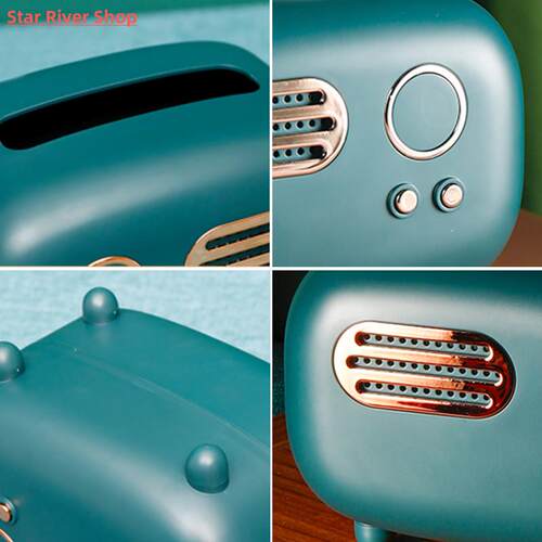 Retro Radio Model Tissue Box Desktop Paper Holder Vintage