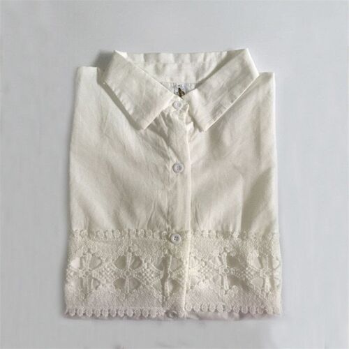 2023 New Autumn White Lace Blouse Plus Size 4XL Women ops Ca