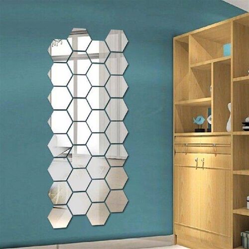 24Pcs Acrylic 3D Mirror Wall Stickers Waterproof Modern