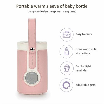 3 Temperature Adjustable Portable Baby Bottle Warmer, Portab