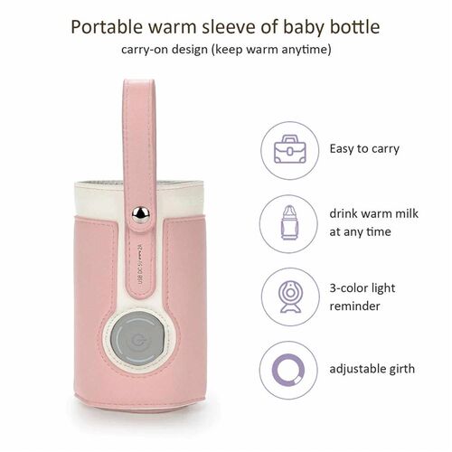 3 Temperature Adjustable Portable Baby Bottle Warmer, Portab