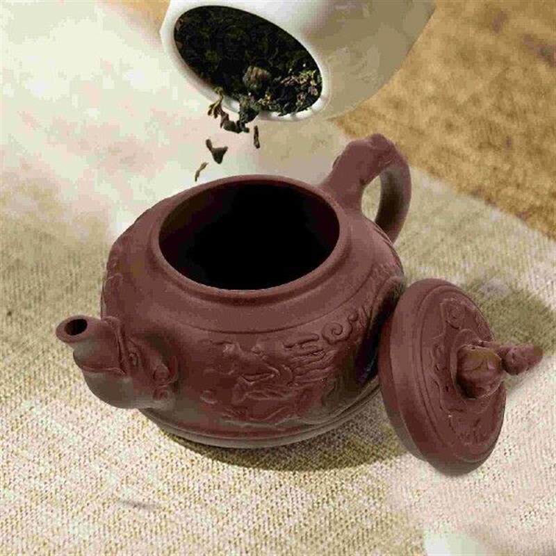 Ceramic Dragon Statue Teapot 800ml Clay Handmade Kettle图片