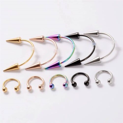 Pc Stainless Steel Dracula Nail Septum Piercing Halloween