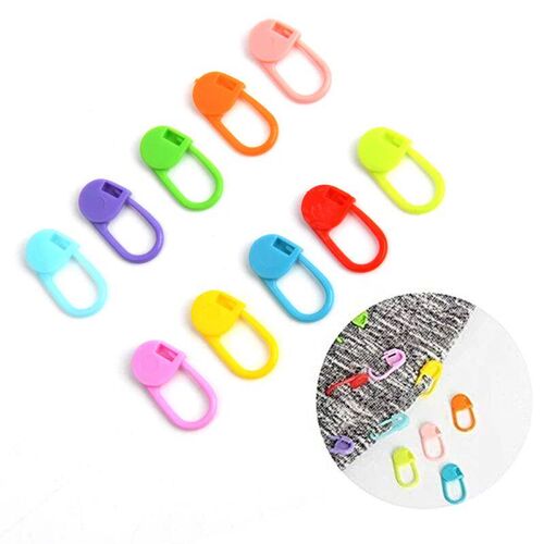 50-500pcs Mix Color Plastic Resin Small Clip Locking Stitch