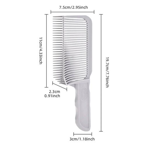 Men Barber Flat Top Fading Comb White Professional Hair Styl