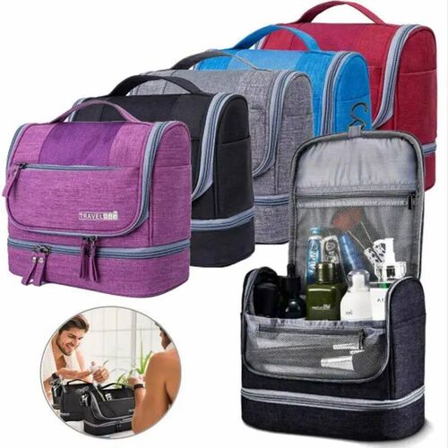 Foldable Toiletry Washbag with Hanging Hook Waterproof Women