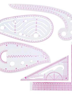 4pcs/set Fashionable And Clear Metric Sewing Ruler Set, Fren