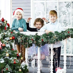 10pcs Artificial Holly Berries with Leaves for Christmas Wre