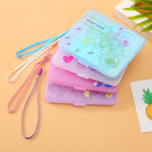 Mask Holder Colorful mask storage box Portable Student dustp