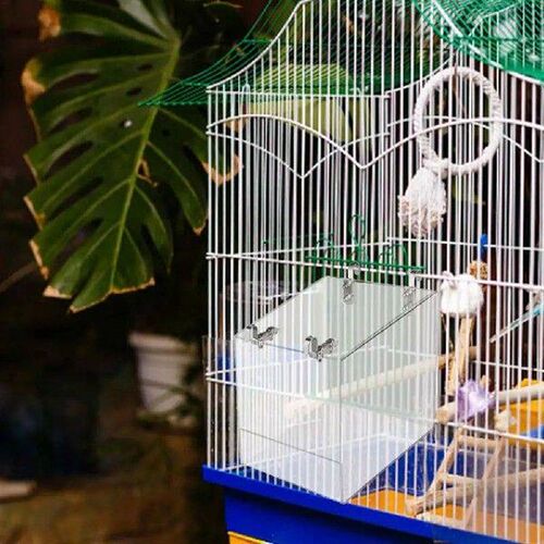 Bird Bath For Cage Suspended Portable Transparent Bathtub