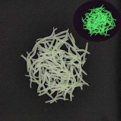 20PCS-100pcs Lifelike Red Worm Soft Lure Earthworm Ice Winte