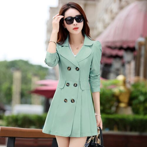 nch Coat Women Double-Breasted nchcoat Lace Female Autumn