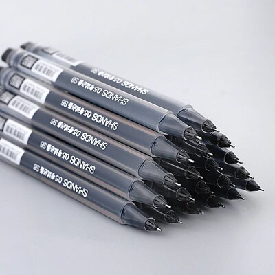 12 Pieces Triangular Gel Pen Set School Supplies Black Blue