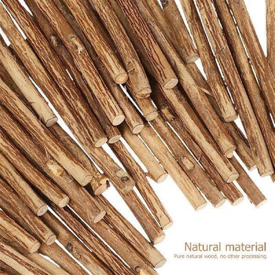 50 Pcs Round Stick Wall Hangings Crafts Wooden Sticks The