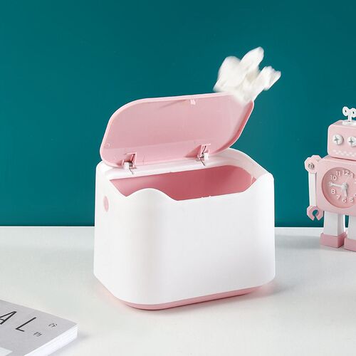Household Living Room Desktop Trash Can Plastic Mini Trash C