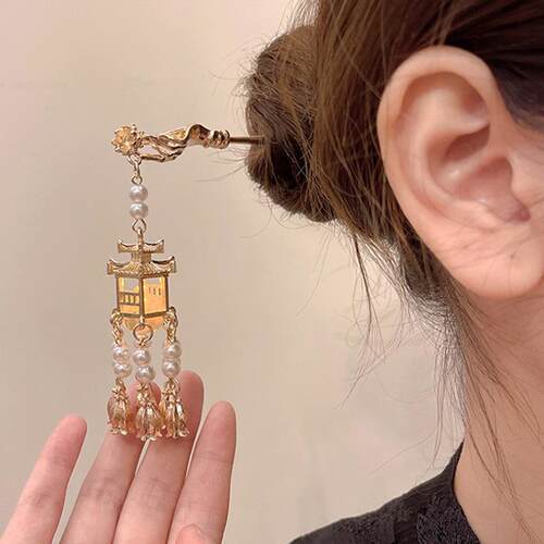 Ancient Style Hairpin Claw Clips Chinese Palace Lantern Hair