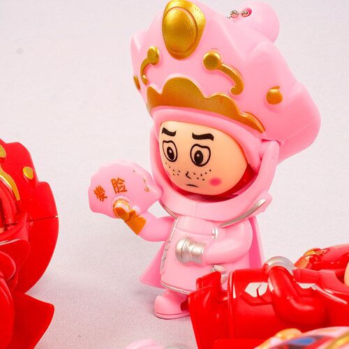 Chinese Style Souvenir Keychain Sichuan Opera FacialChanging