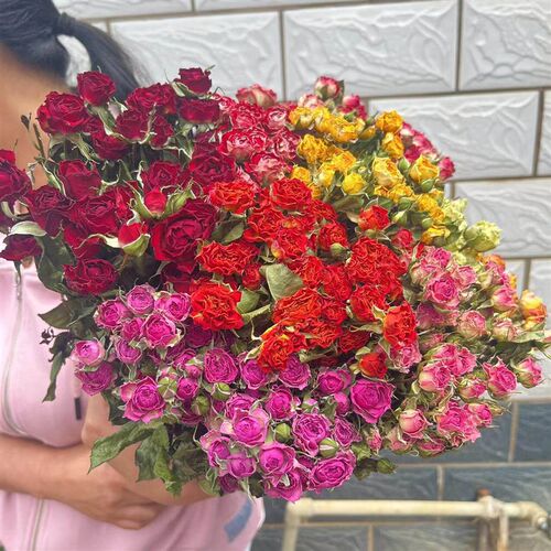 Multi-headed Roses, Bubble Roses, Dried Flowers, Rose Bouque