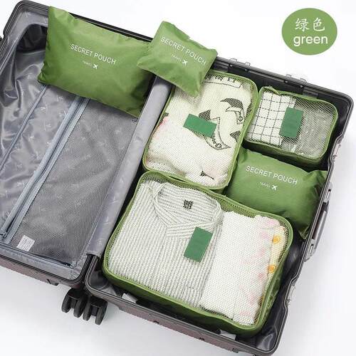 6PCS/Set Travel Storage Bag for Clothes Suitcase Organizer W